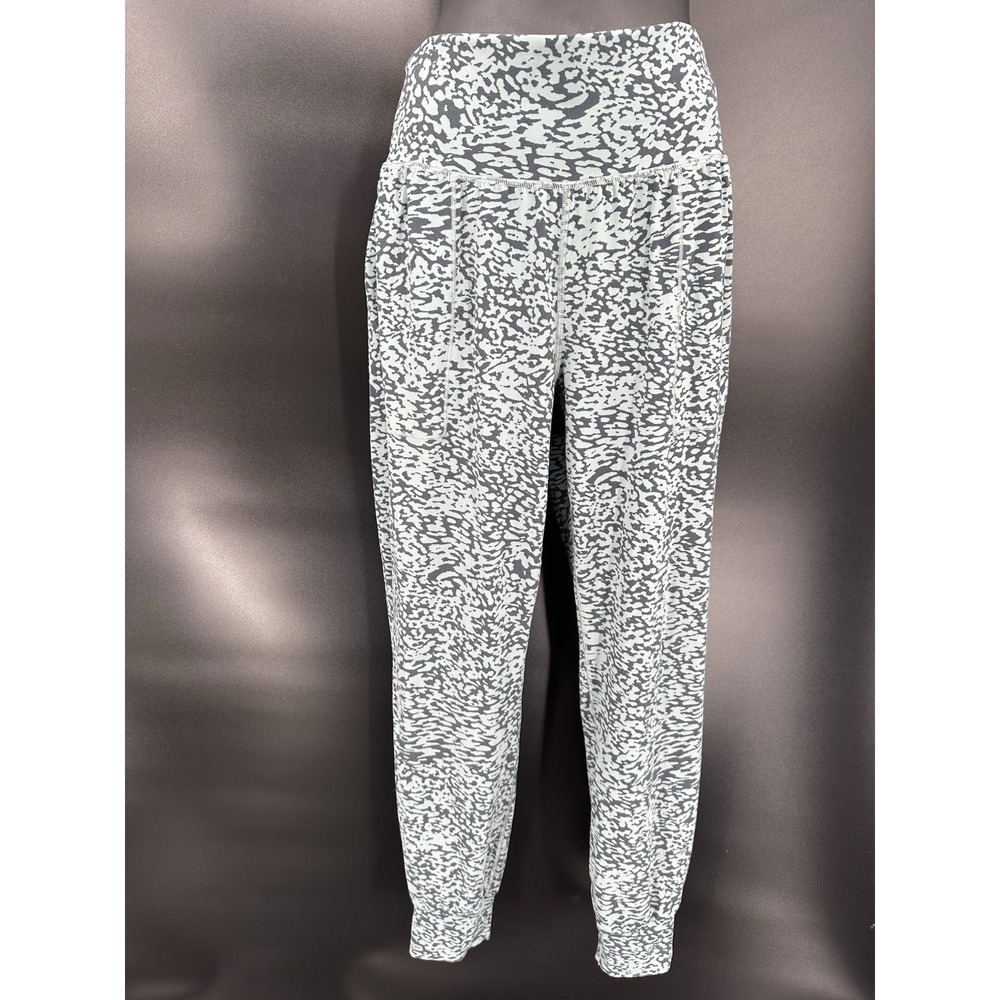 Athleta Salutation Jogger‎ Ocelot Spot Pants Size Small Light Blue/Green